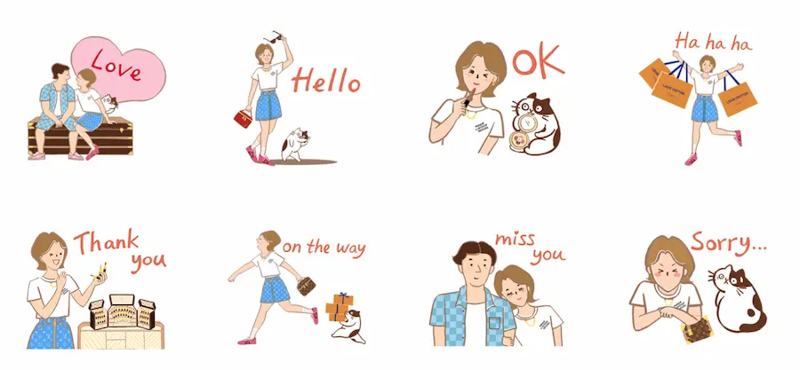 路易威登彩妝系列七夕限定貼圖​