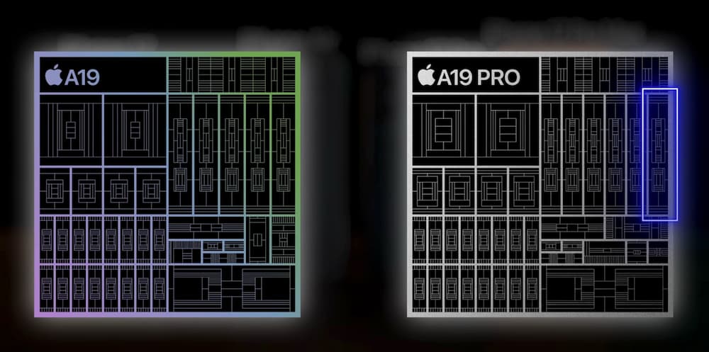 蘋果A19 Pro 和 A19 規格差異整理