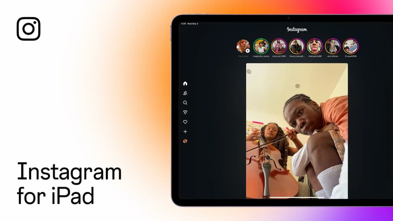 instagram ipad app reels messages big screen