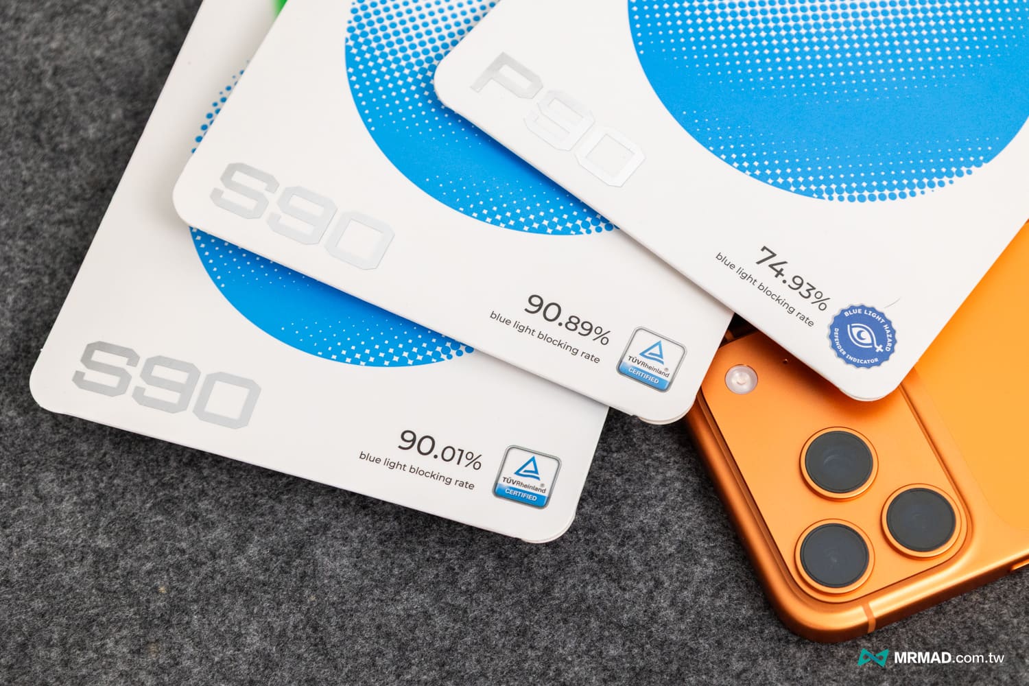 iPhone 17抗藍光保護貼怎麼選？實測Simmpo德國萊因90%BLR 認證有多厲害4
