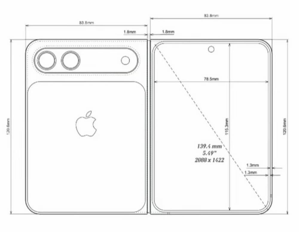 foldable iphone patent dual screen design leak a1