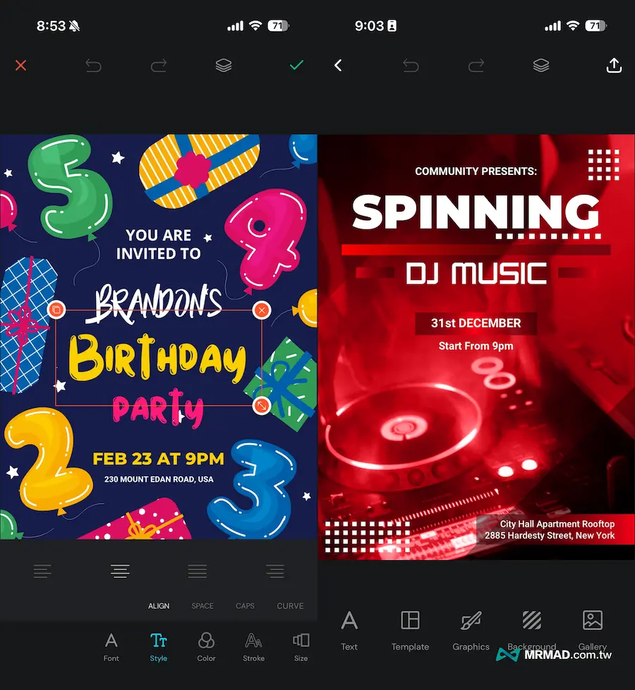 媲美Canva手機版AI海報設計軟體Poster design 4