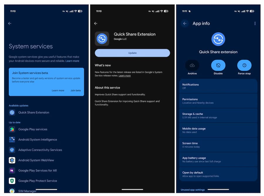 Android快速分享支援設備與啟用方式
