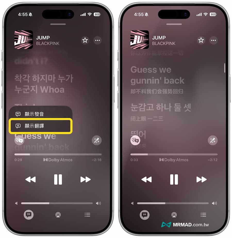 如何用Apple Music歌詞翻譯和發音功能
