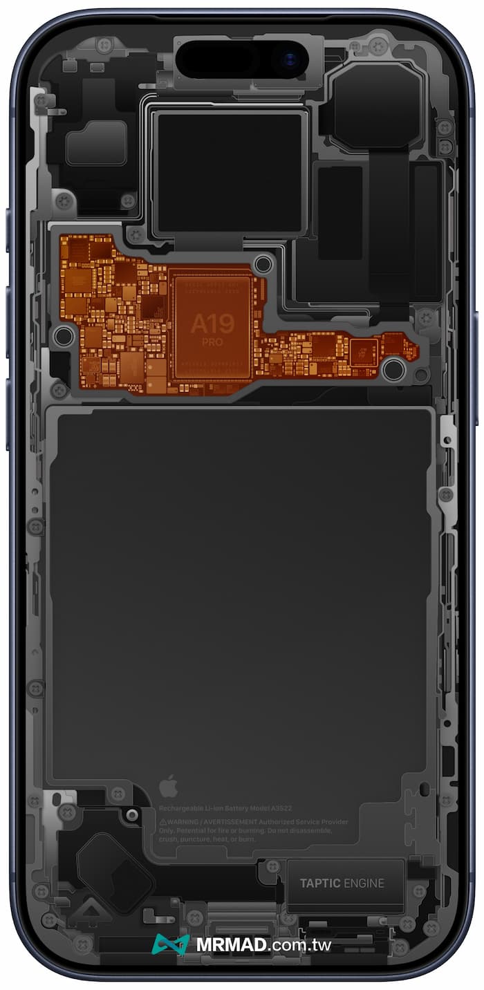 iPhone 17 Pro零件透明桌布黑色款 1