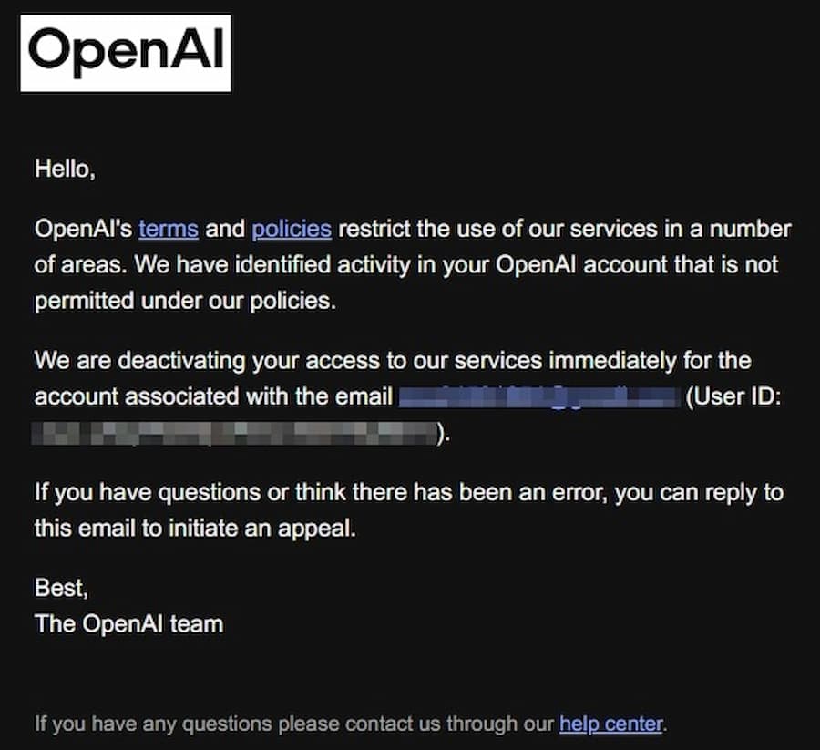 OpenAI全面停用ChatGPT Go印度免費帳號，官方刪帳信件曝光 1
