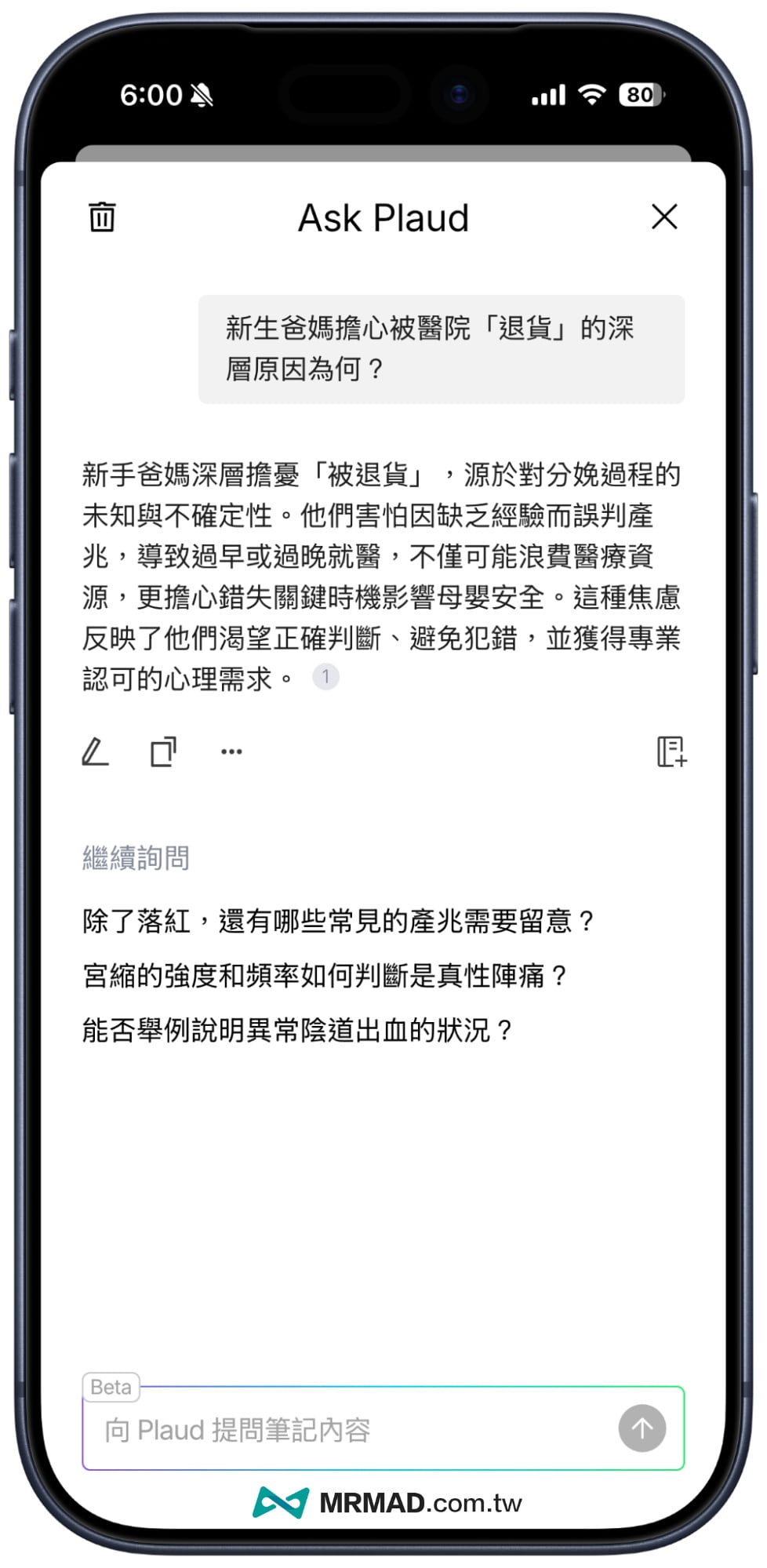即時 Plaud AI 筆記問答