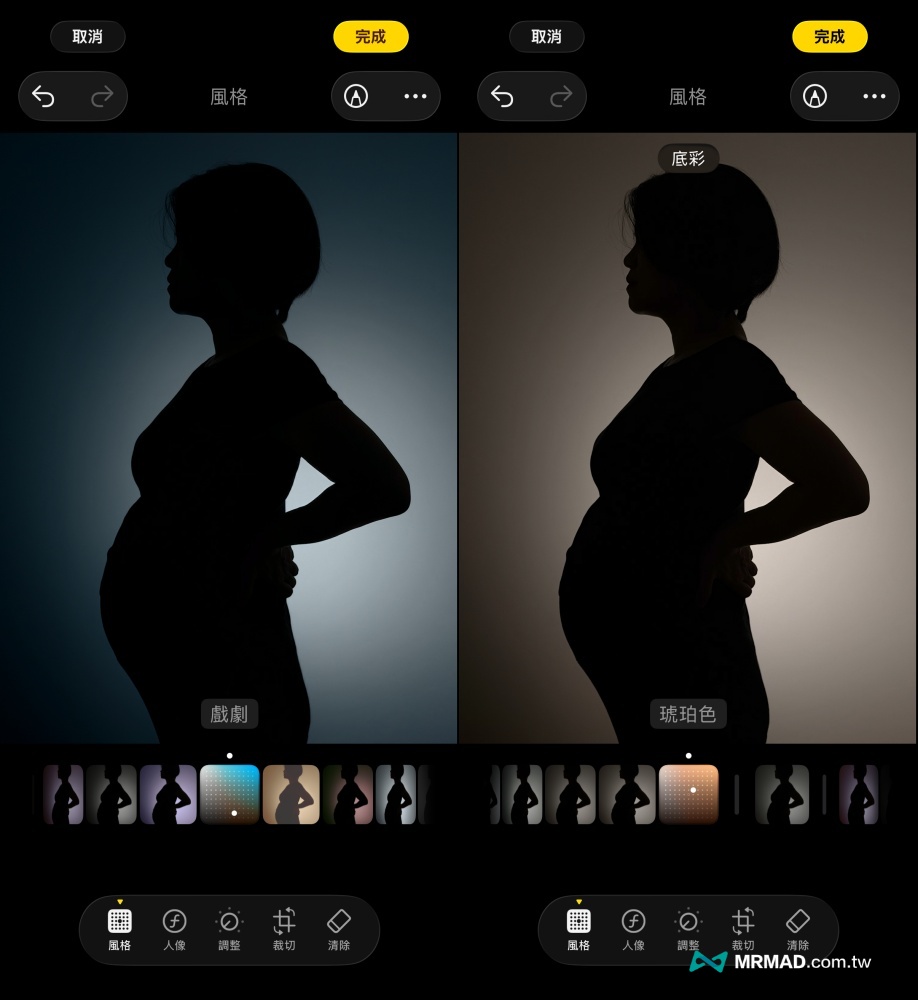 如何用Android或iPhone手機拍孕婦寫真剪影照技巧 5