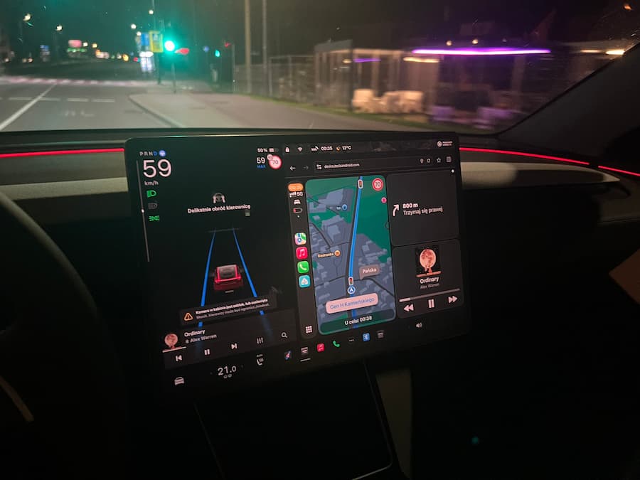 tesla carplay support release date details a1