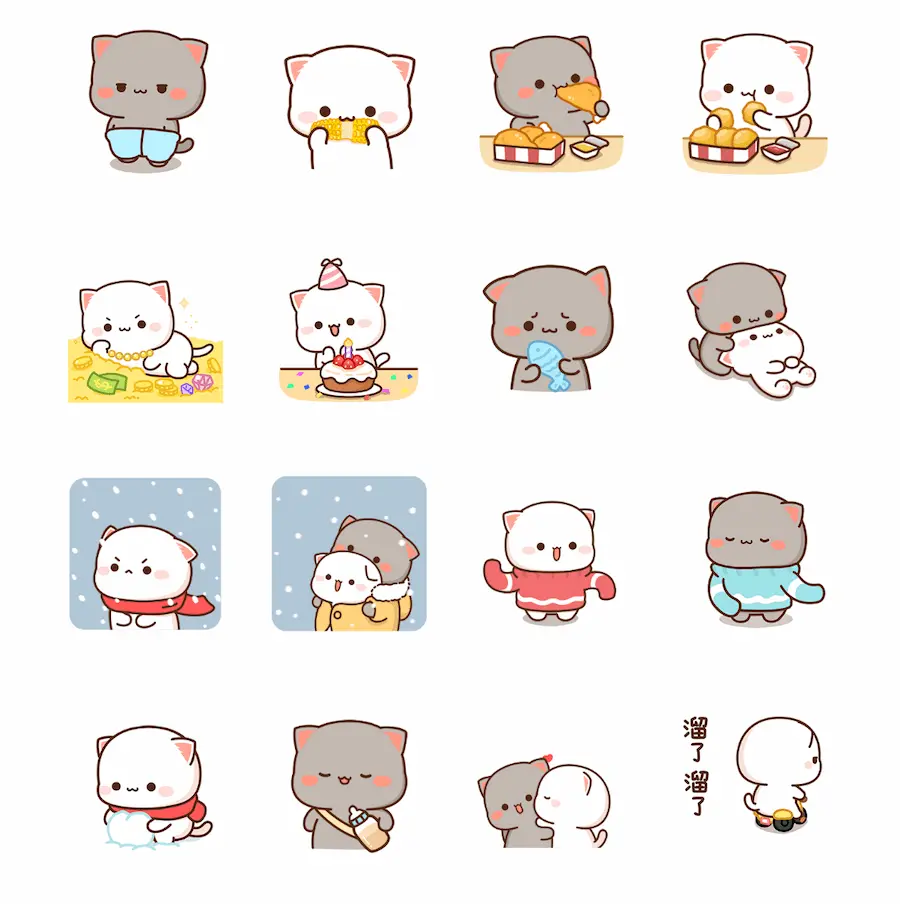 蜜桃貓和小伙伴-寵粉特典貼圖