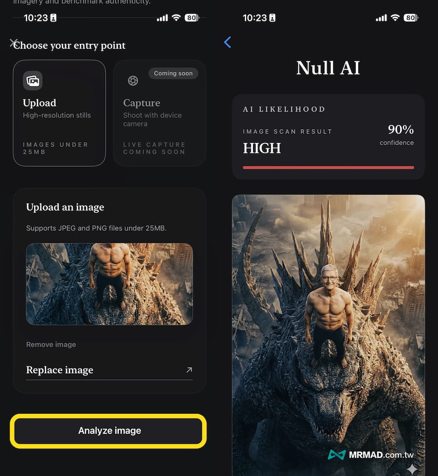 free deepfake detector app ai image spotter a11