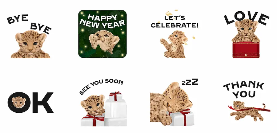 禮讚佳節小美洲豹限定貼圖