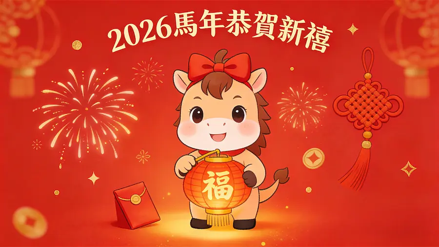 馬年祝賀詞七字（14 字新年對聯適用）