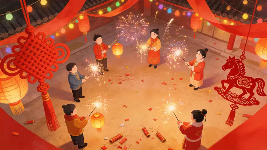 馬年祝賀詞七字（14 字新年對聯適用）