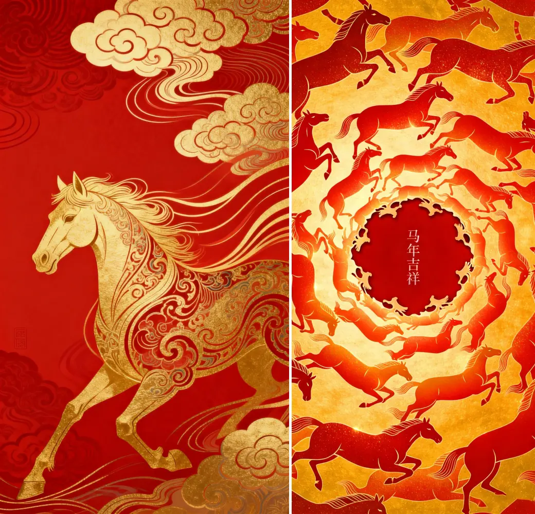 2026 year of the horse wallpapers iphone android b25