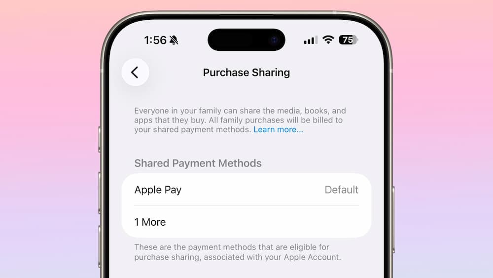 how stop shared payment apple family sharing a1