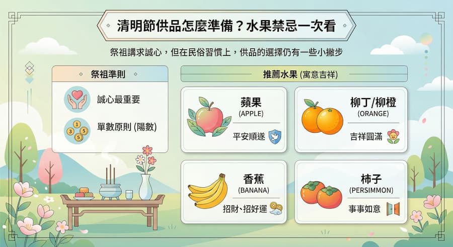 清明節供品怎麼準備?水果禁忌一次看