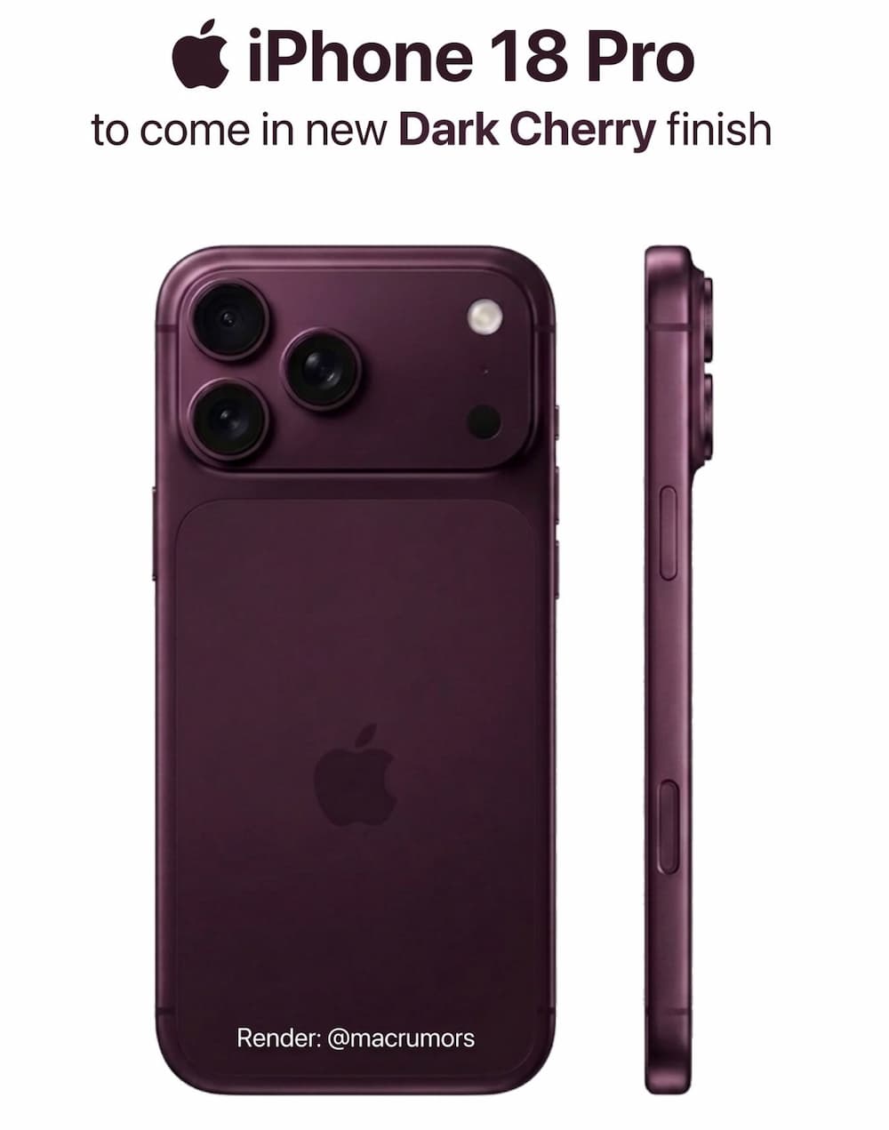 iPhone 18 Pro新顏色「深櫻桃色」最美主打色