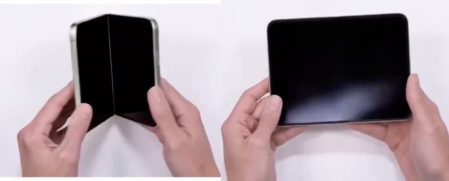 破解偽造iPhone摺疊手機開箱影片 2