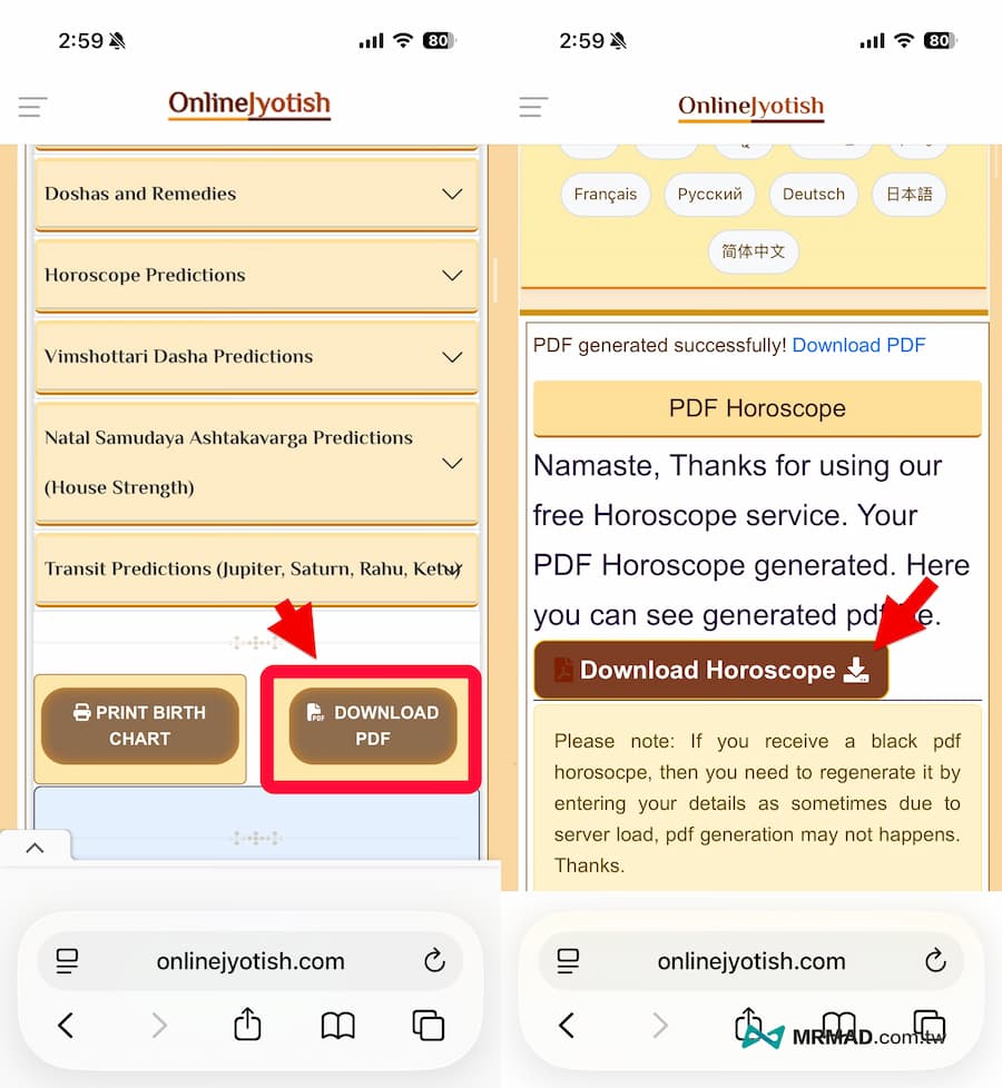 第二步：下載吠陀命盤檔案