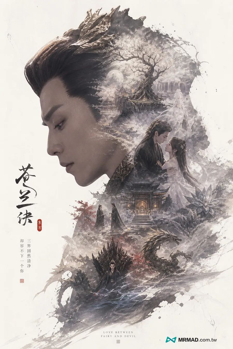 ChatGPT人物側臉剪影海報效果