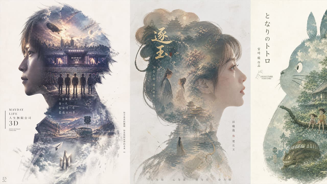 ai side profile silhouette poster prompts