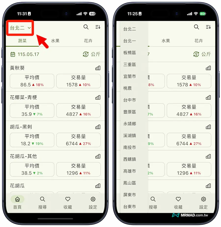 蔬果花卉行情站教學 1