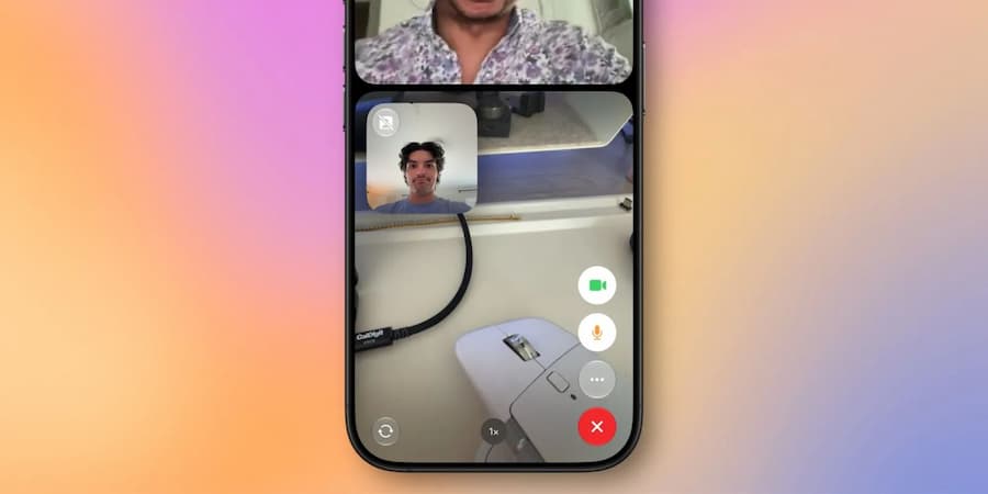 FaceTime 前後雙鏡頭同時啟動