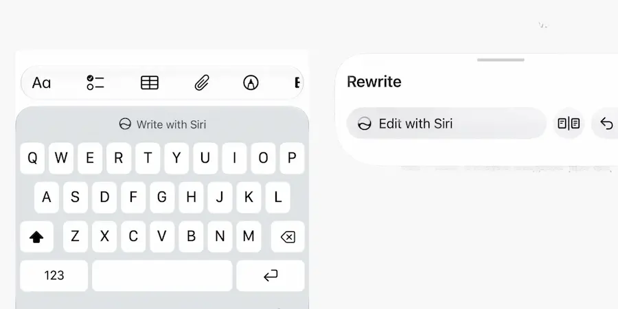 Write with Siri 登上鍵盤