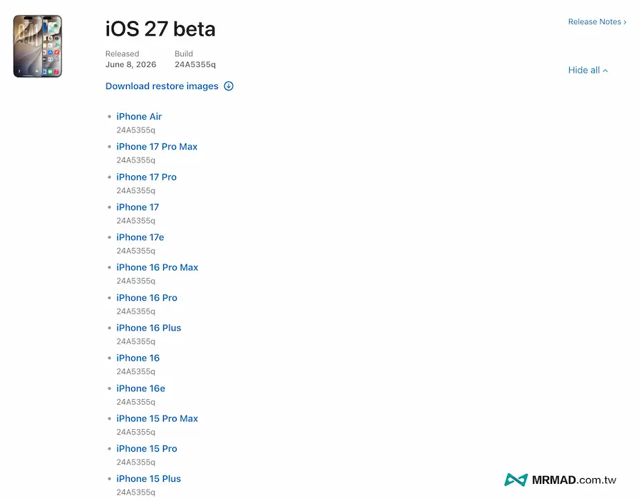 how to upgrade ios 27 beta developer a6