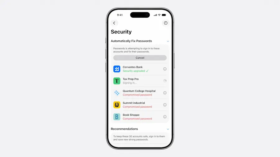 密碼 App 一鍵偵測更新