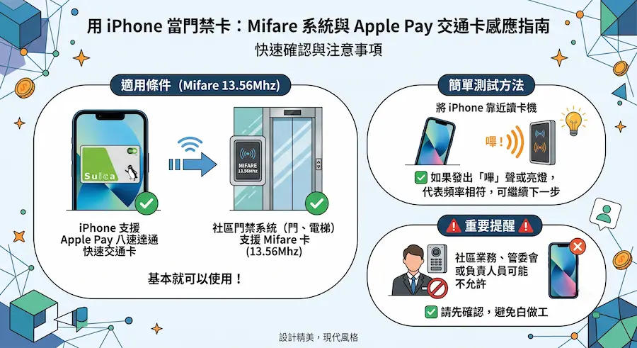 先檢查門禁系統支援 iPhone NFC 感應