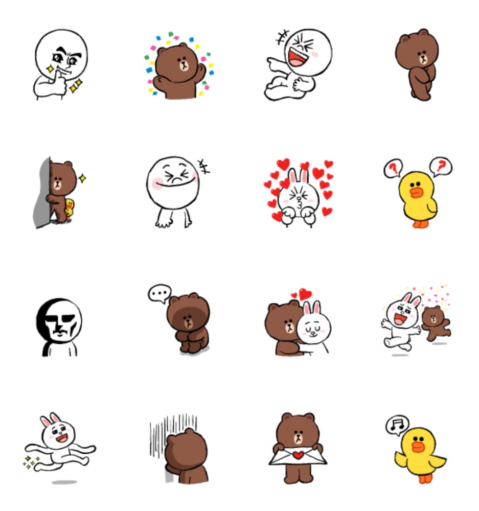 LINE 15 週年限定貼圖-復刻動動版