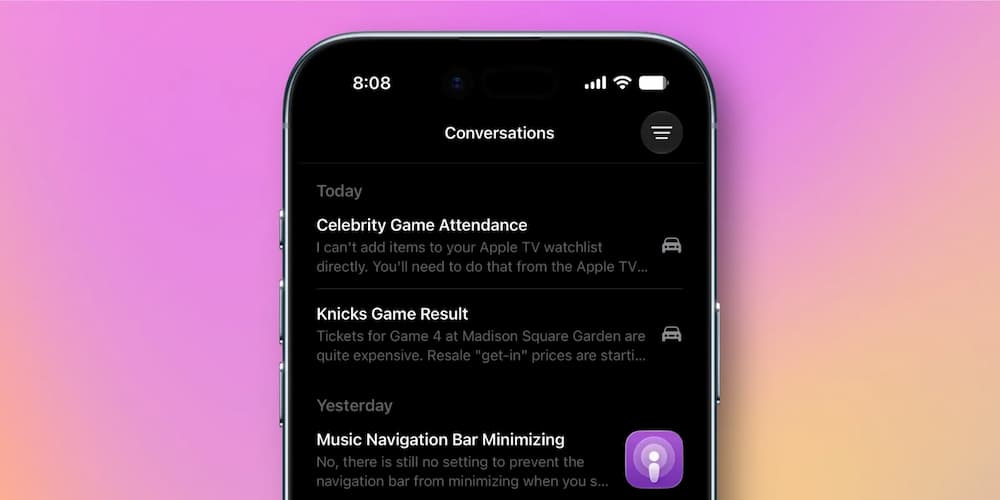 Siri 對話紀錄可同步至 iPhone