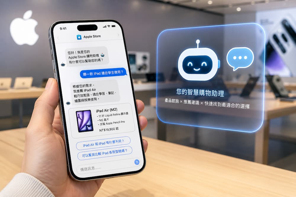 AI購物助理能解決哪些Apple Store選購問題