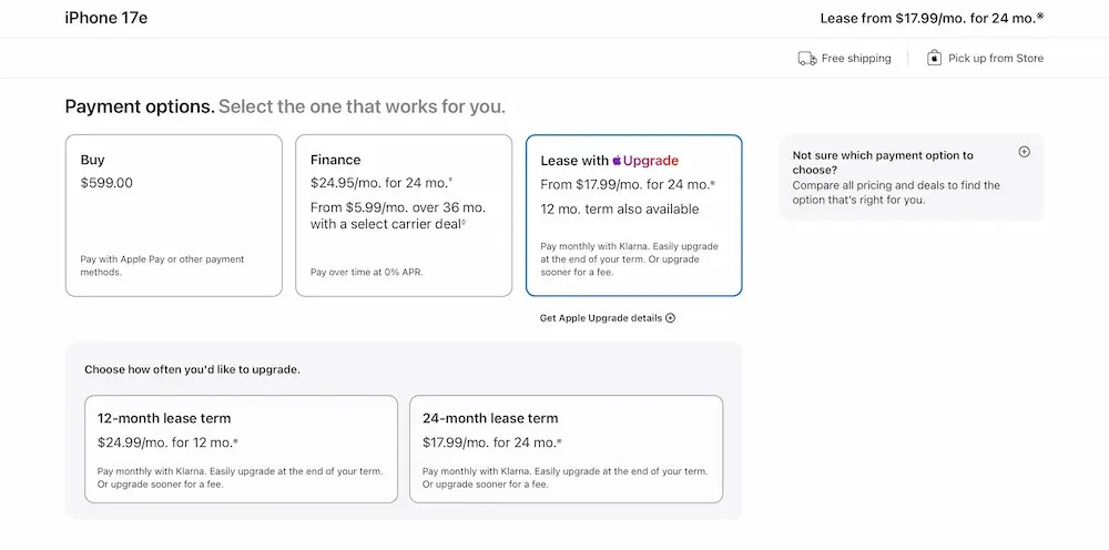 apple upgrade program guide price models limitations a2