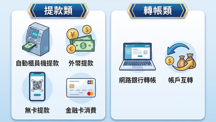玉山銀每日2萬元限額涵蓋範圍