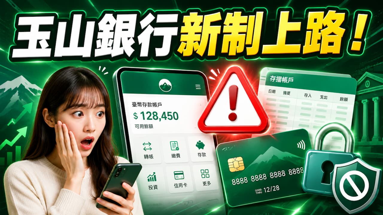 玉山銀行新制上路!9/1起兩類帳戶8大受限和解除方式一次搞懂