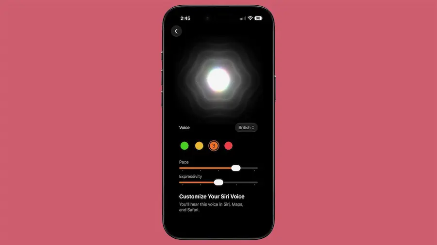 Siri AI 語音新增更多自訂選項