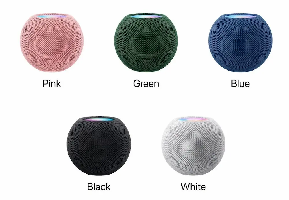 HomePod mini 2 外型維持不變，新增綠、粉紅、黑色等5種配色