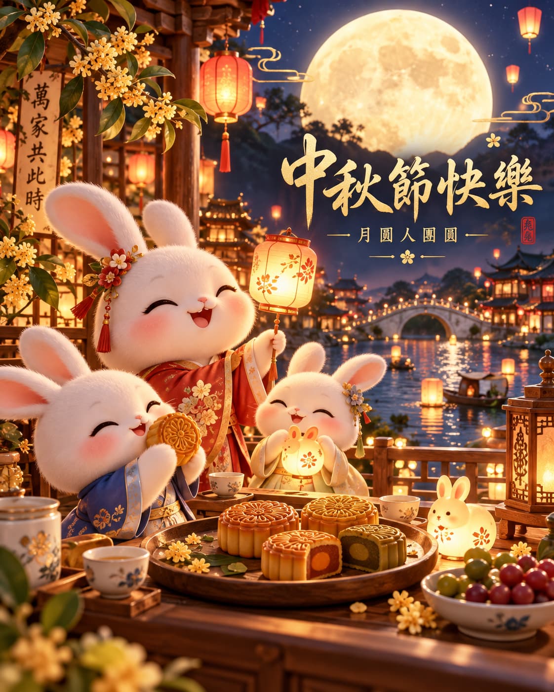 mid autumn 2026 line stickers blessings list b6