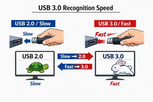 官方證實 USB 3.0 速度慢與插入速度有關聯
