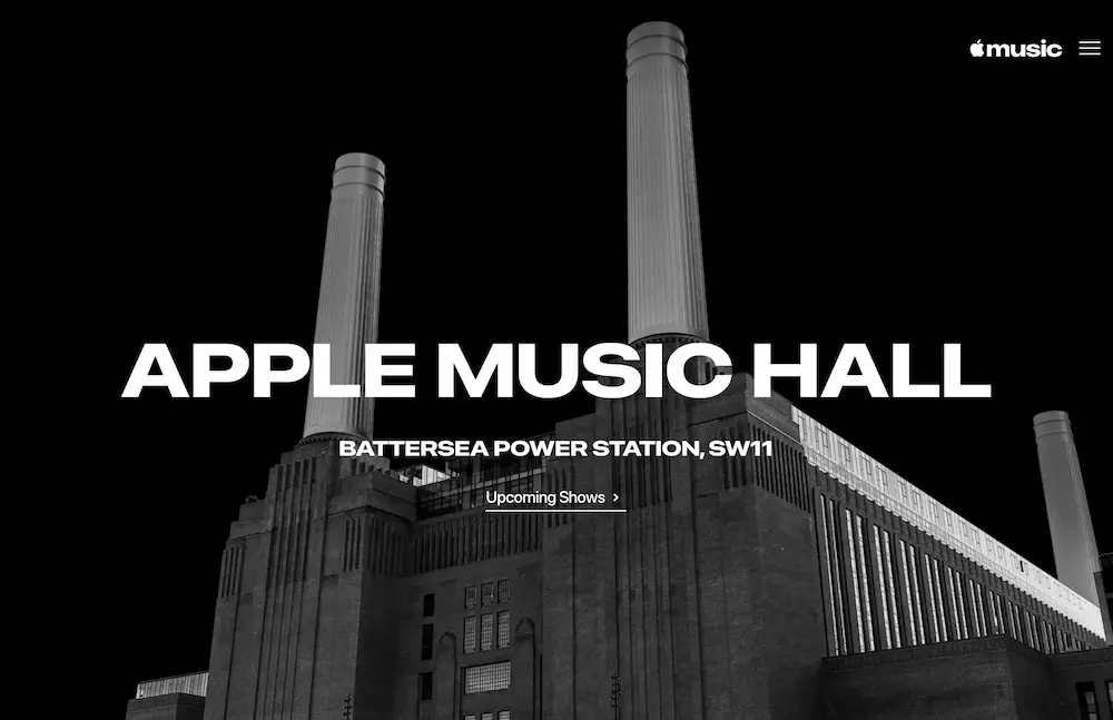 新版Apple Music標誌率先登上倫敦Apple Music Hall