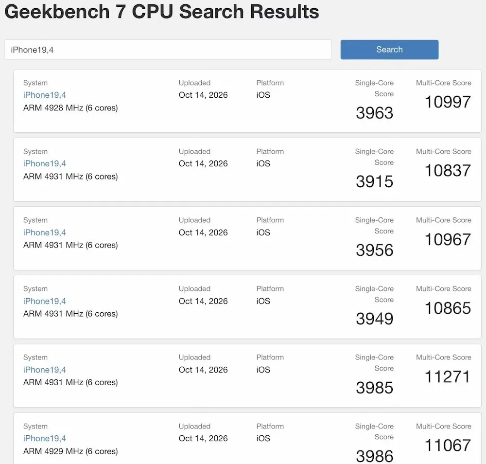 apple iphone duo benchmark a2