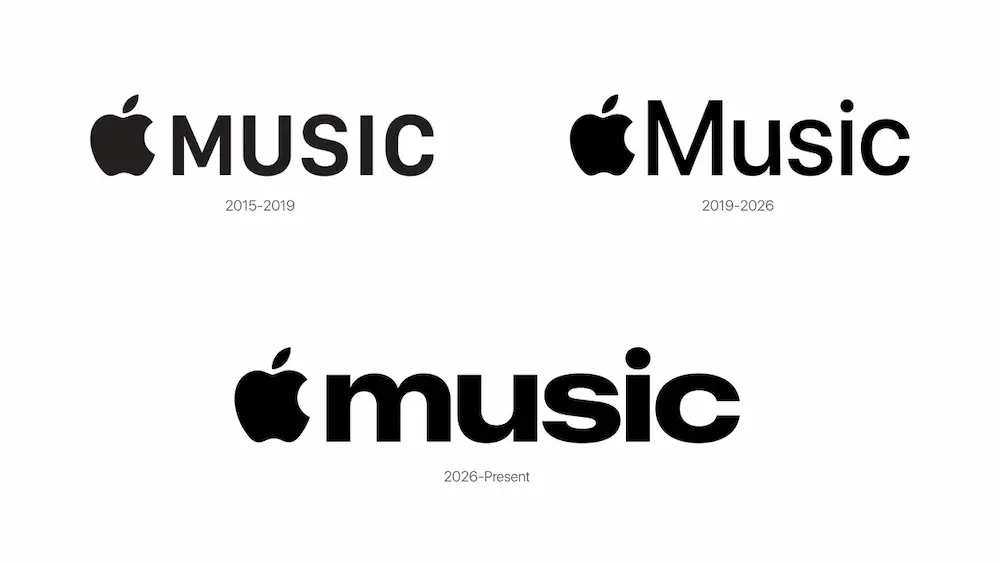 Apple Music新LOGO有何不同？從極簡字體轉向復古粗體設計