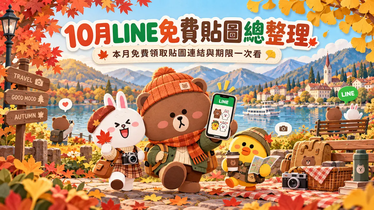 10月LINE免費貼圖來了!24組超生動隱藏LINE貼圖免費下載整理