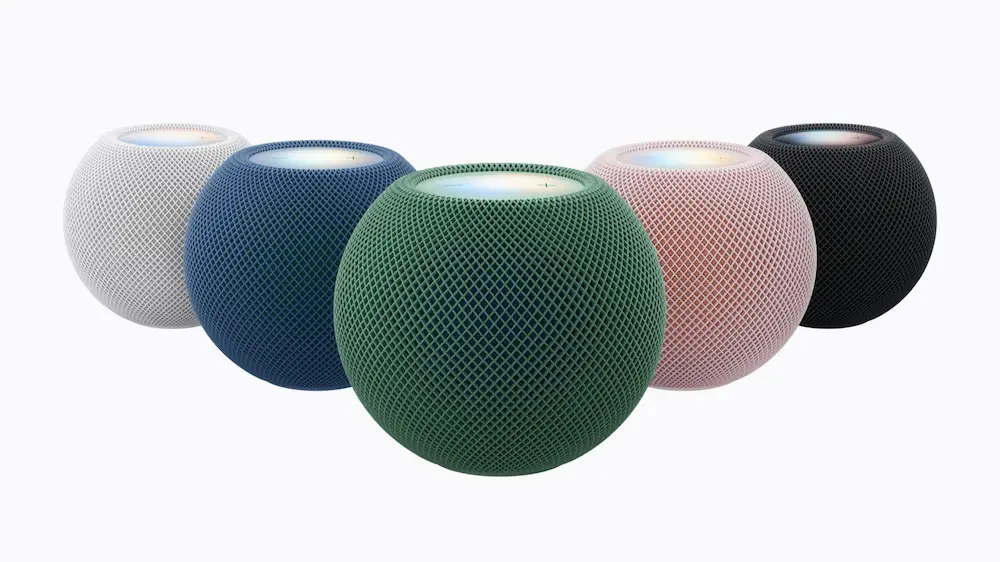 HomePod mini 2顏色五款新色登場,加入再生材料設計