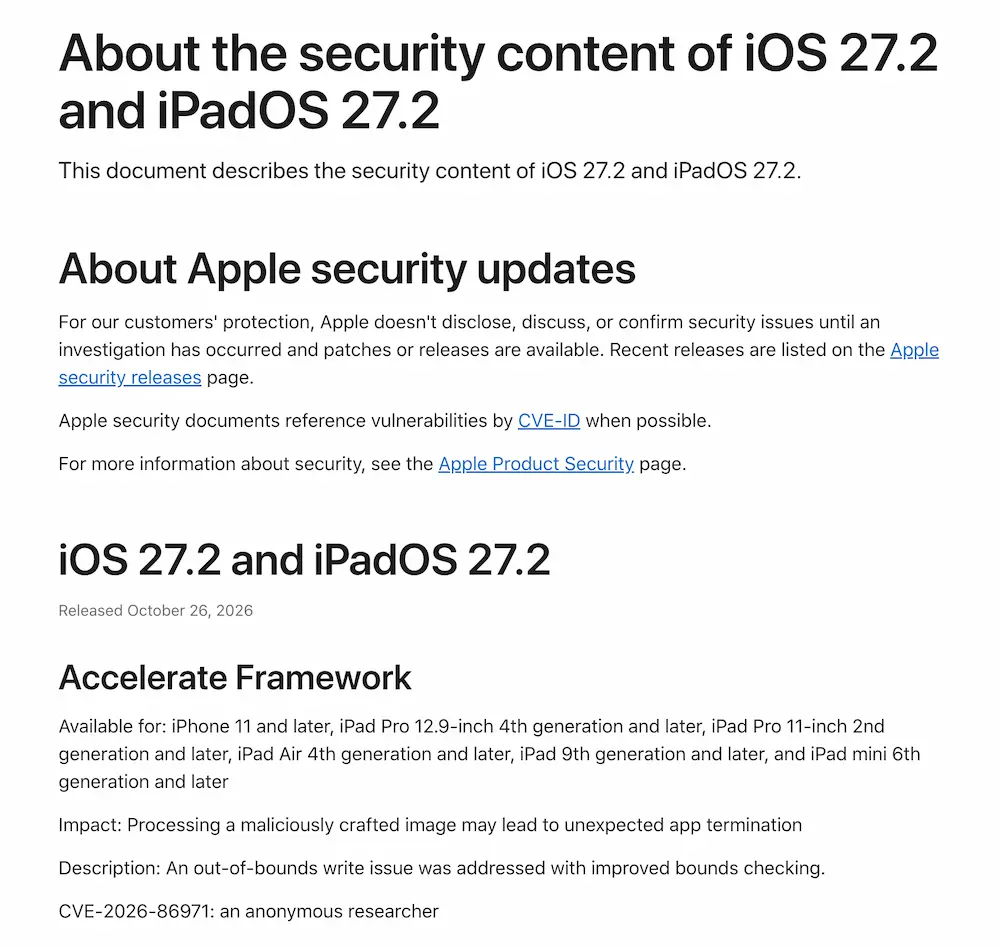 ios 272 features update security