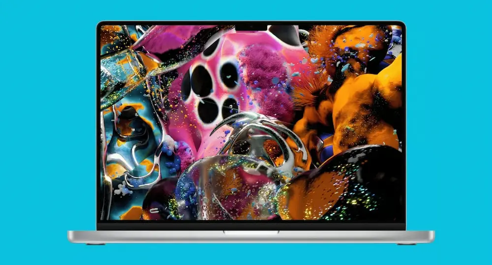 OLED MacBook Pro 彩色抽象藝術桌布下載