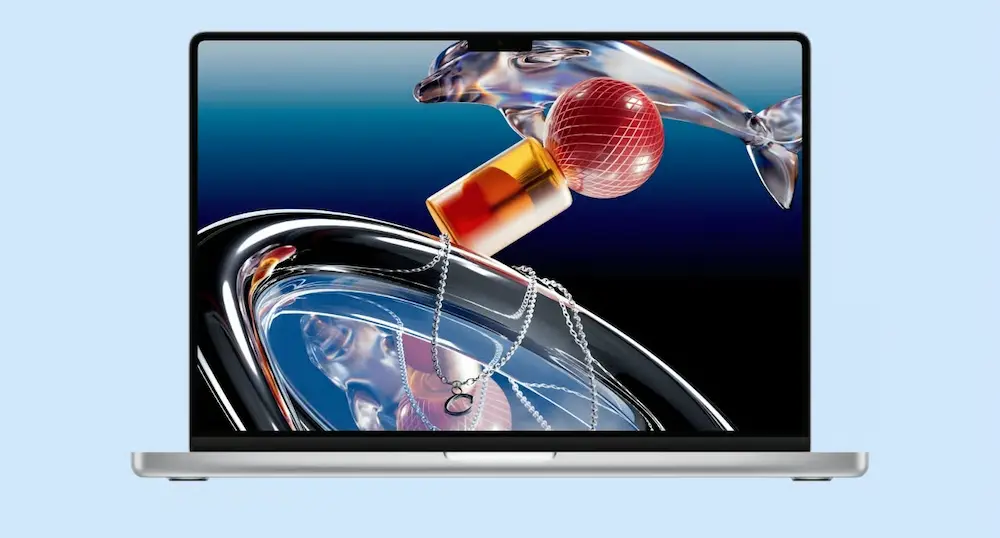 OLED MacBook Pro 玻璃海豚3D藝術桌布下載